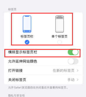 聊城iPhone授权维修分享Safari浏览器如何切换标签栏位置 